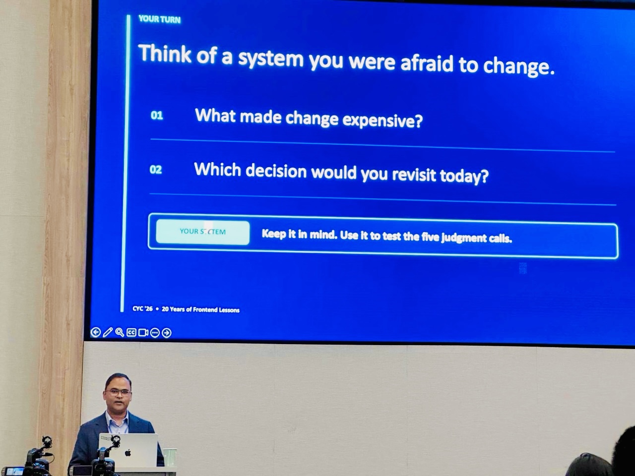 Sayeed Mohammad on stage at Commit Your Code Conference 2026